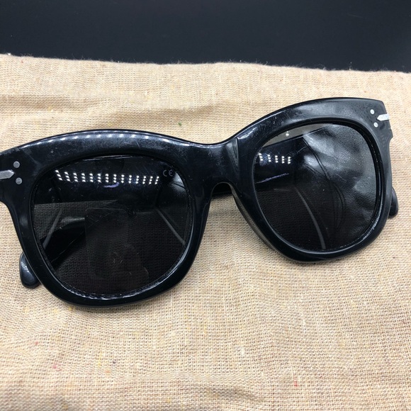 CELINE Sunglasses Oversized Classic Black Dark CL 41083/F/S has scratches - Picture 11 of 11